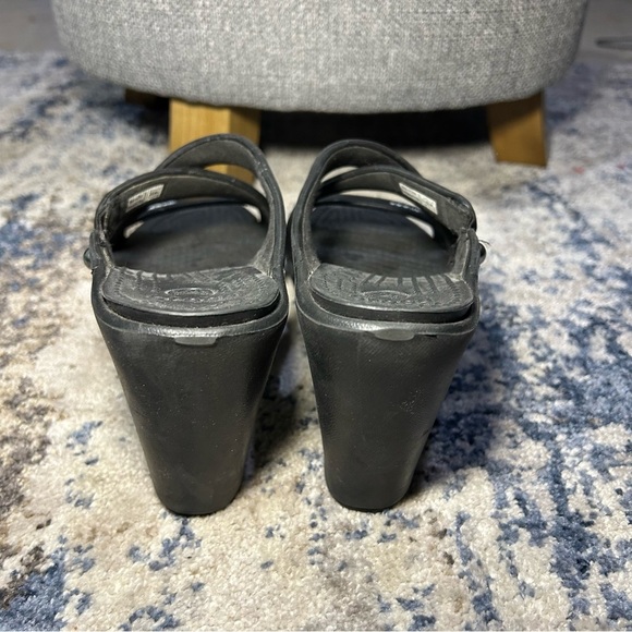 Crocs Black Cyprus IV Open Toe Heels Size 7 - Picture 7 of 12